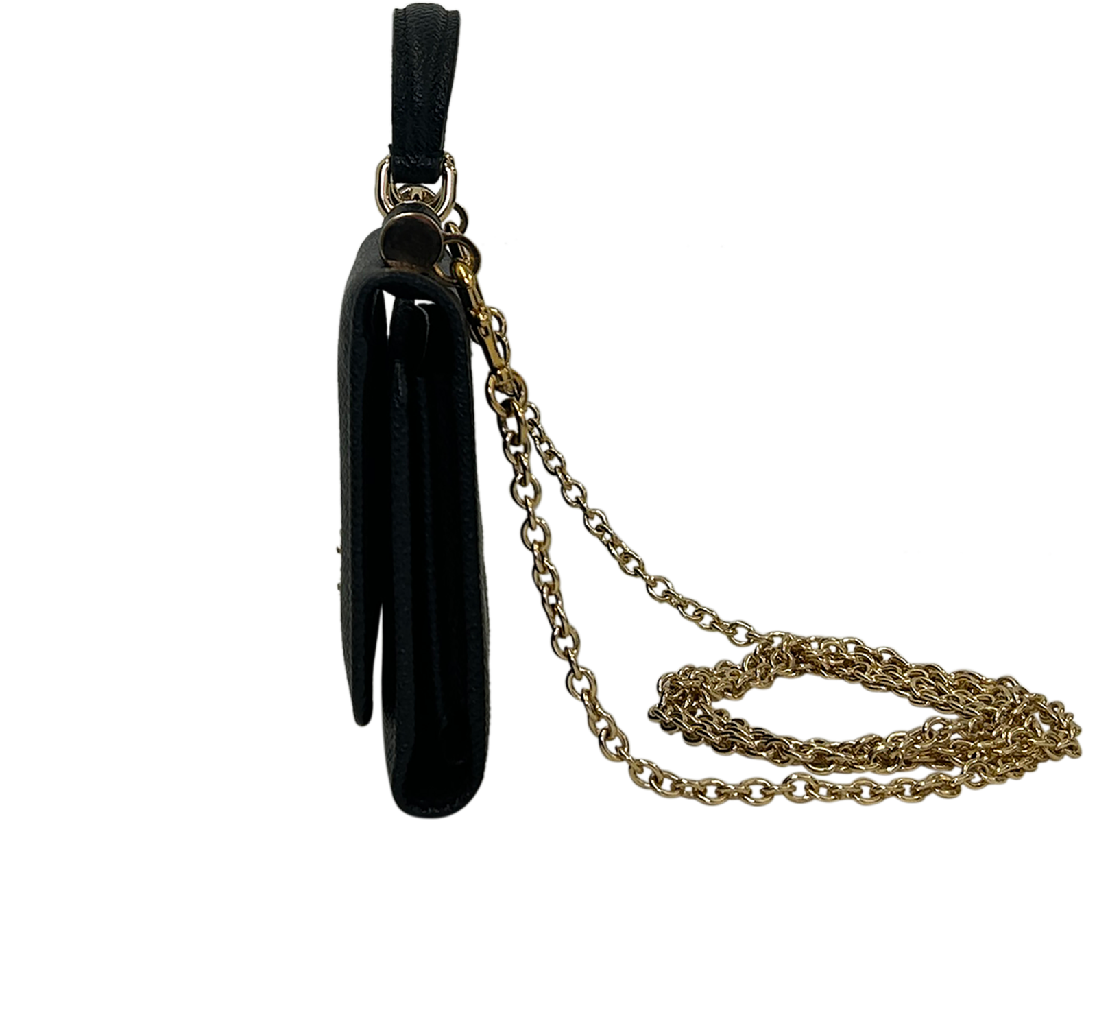 Crossbody Wallet On Chain, 260&euro;, Bolso, Negro, Animal - Piel, Vista inferior